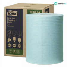 Tork tekercses tisztítókendő W1/W2/W3 szöszszegény Premium, türkiz, 80m/tek higiéniai papíráru