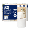 Tork Toalettpapír 4 rétegű kistekercses 153 lap/tekercs 6 tekercs / csomag fehér Extra Soft T4 Tork_110405