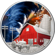 Tornádó - 2 Oz - ezüst gyűjtői érme (szállítás 20.6.2024) egyéb ékszer