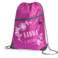  Tornazsák - Rózsás - egyedi névvel tornazsák