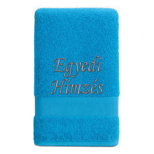  Törölköző hímzéssel – saját névvel vagy szöveggel/Karibi kék lakástextília