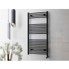  Törölközőszárító radiátor 120cm * 50cm Íves, fekete