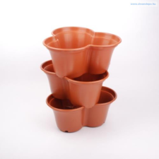  Torony cserép nagy egymásba rakható 22 cm kerti tárolás