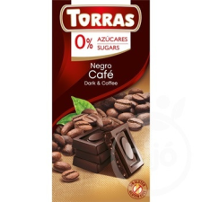 Torras gluténmentes kávés étcsokoládé hozzáadott cukor nékül 75 g gluténmentes termék