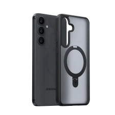 Torras Guardian Ostand védőtok kitámasztóval Samsung Galaxy S25 fekete tok és táska
