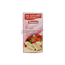 Torras hozzáadott cukor nélkül epres fehércsokoládé 75g csokoládé és édesség
