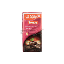Torras hozzáadott cukor nélkül étcsokoládé epres 75g reform élelmiszer