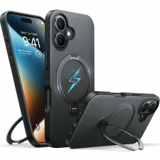 Torras IPhone 16 tok - Torras Ostand Spin sorozat - fekete tok és táska