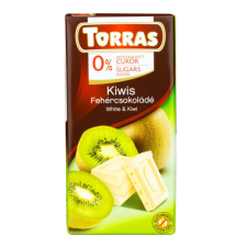 Torras Kiwis Fehércsokoládé hozzáadott cukor nélkül 75 g csokoládé és édesség