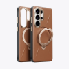 Torras Ostand Q3 VegSkin case for Samsung Galaxy S26 Ultra Amber Brown X00FX3261