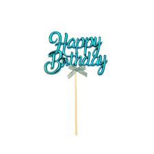  Torta beszúró Happy Birthday metál kék sütés és főzés