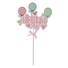 Torta dekoráció, torta beszúró – Birthday girl party kellék