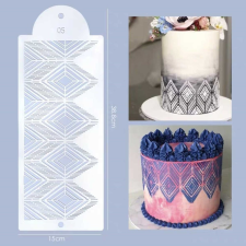 Torta stencil, rombuszok 15x38,8cm sütés és főzés