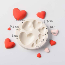  Tortadíszítő szilikon fondant forma, marcipán mintázó - Szív konyhai eszköz