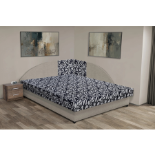  Tosca saroktámlás franciaágy ezüst serlegszürke és tosca mintás szövet lenyűgöző 4 méretben ágy és ágykellék