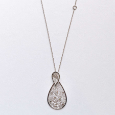  Toscana Ezüst Csepp Medál Nyaklánc - 40x20 mm nyaklánc