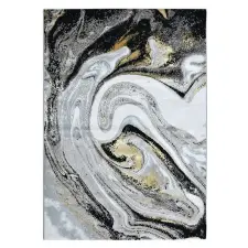  Toscana Luxus Szőnyeg 163 Fekete-Arany 80x150cm lakástextília