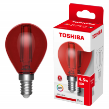 Toshiba Żarówka LED E14 G45 4,5W Filament Czerwona TOSHIBA izzó