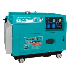 TOTAL-TOOLS Csendes dízel áramfejlesztő 5kW, 220V / 17L/9hp/9hours/3000rpm (TP250001) aggregátor
