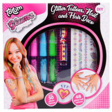 Totum Glamz tetováló, haj- és körömdíszítő készlet - Totum kreatív játékok kreatív és készségfejlesztő