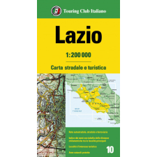Touring Club Italiano Lacio autós térkép Lacio térkép TCI 1:200 000 térkép