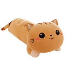 Toy Cat Company Hosszú cica - plüss cica, barna (60cm) plüssfigura