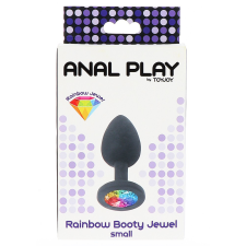 Toy Joy Rainbow Booty Jewel szilikon anál dildó, szivárványos betéttel (S méret) anál
