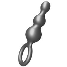  ToyJoy Buttocks The Stuffer 3 golyó fém szilikon dugó szürke anál