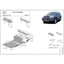  Toyota 4Runner, 2002-2009 - Motorvédő lemez autóalkatrész