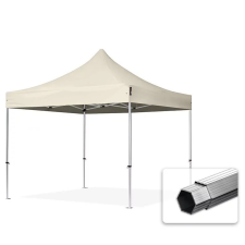  TP 3x3m összecsukható aluminium 800N pavilon, oldalfal nélkül - krém kerti bútor