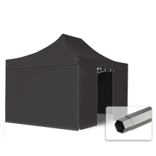  TP 3x4,5m összecsukható 750N acél vázas pavilon, ablak nélkül - fehér kerti bútor