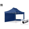  TP 3x4,5m összecsukható 800N alumínium pavilon, 2 db oldalfallal - kék