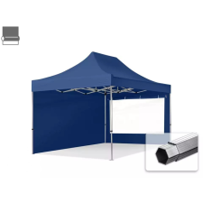  TP 3x4,5m összecsukható 800N alumínium pavilon, 2 db oldalfallal - kék kerti bútor