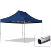  TP 3x4,5m összecsukható aluminium 800N pavilon, oldalfal nélkül - kék