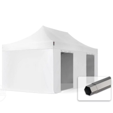  TP 3x6m összecsukható 750N acél vázas pavilon, ablak nélkül - fehér kerti bútor