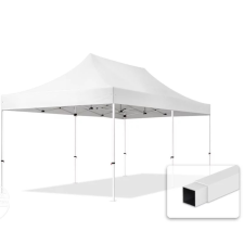  TP 3x6m összecsukható acél pavilon, oldalfal nélkül - fehér kerti bútor