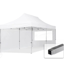  TP 3x6m összecsukható alumínium pavilon, 2 db oldalfallal - fehér kerti bútor