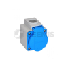 TP Electric FELÜLETRE ÉPÍTHETŐ MŰANYAG DUGALJ CSAPFEDELES KÉK 16A GYORS BEKÖTÉSSEL (IP54)