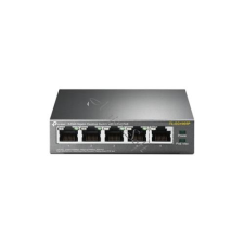 TP-Link Switch 5x1000Mbps (4xPOE), Fémházas Asztali, TL-SG1005P hub és switch