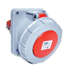 TPLAST 5x63A - Beépíthető dugalj (ferde), 100x107 alap (IP67), csavaros villanyszerelés