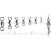 Trabucco BB SWIVEL SOLID RING 6db 06, forgó