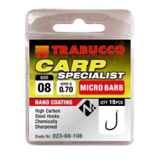  Trabucco Carp Specialist mikro szakállas horog, méret: 08 horog