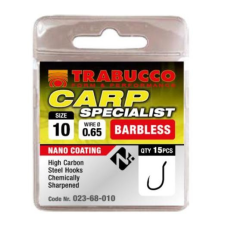  Trabucco Carp Specialist szakáll nélküli horog, méret: 12 horog