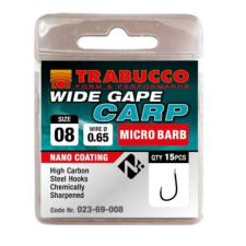 Trabucco Wide Gape Carp mikro szakállas horog 10 15 db horog