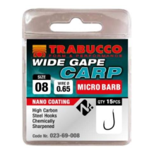 Trabucco Wide Gape Carp mikro szakállas horog 18 15 db horog