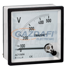 TRACON ACVM72-30 Analóg váltakozó áramú voltmérő 72×72mm, 30V AC mérőműszer