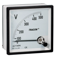 TRACON ACVM96-120 Analóg váltakozó áramú voltmérő 96×96mm, 120V AC mérőműszer