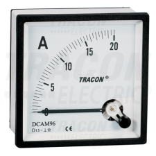 TRACON Analóg egyenáramú ampermérő közvetlen méréshez48×48mm, 20A DC mérőműszer