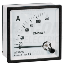 TRACON Analóg váltakozó áramú ampermérő közvetlen méréshez48×48mm, 5A AC mérőműszer