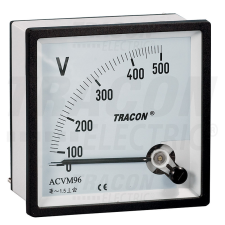 TRACON Analóg váltakozó áramú voltmérő 48×48mm, 120V AC villanyszerelés
